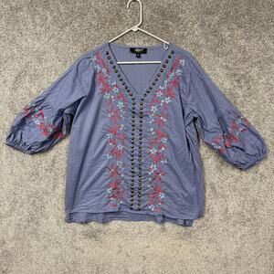 Fair Child Blouse XL Ethereal Chic Boho Peasant Artisan Cottagecore Festivalwear